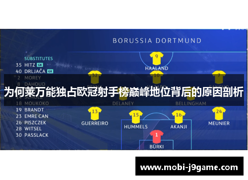 为何莱万能独占欧冠射手榜巅峰地位背后的原因剖析