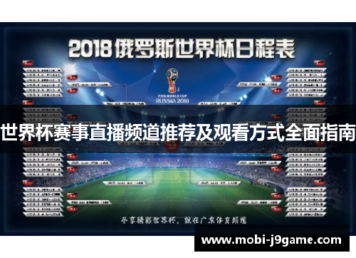 世界杯赛事直播频道推荐及观看方式全面指南